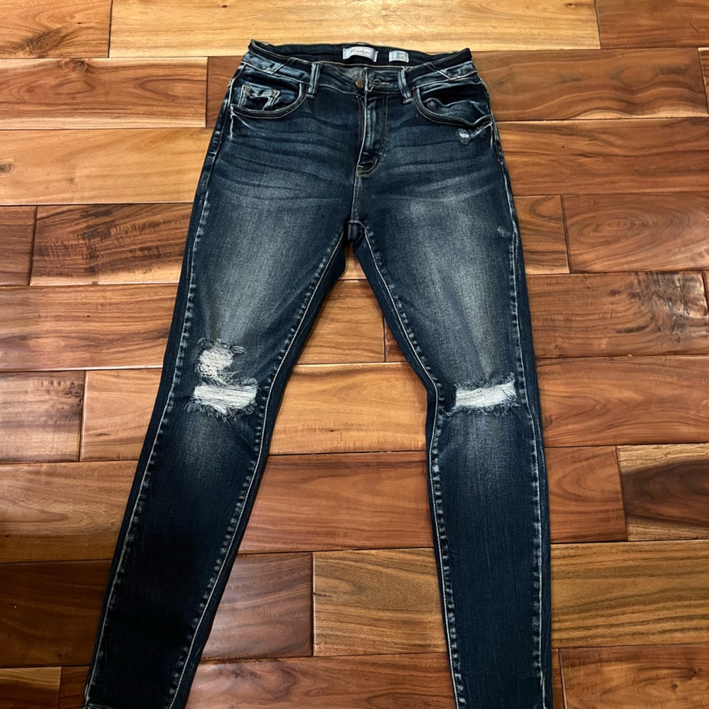 KanCan Dark Blue Distressed Jeans